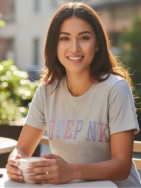 Victoria's Secret PINK Oversized Campus Tee Gray L